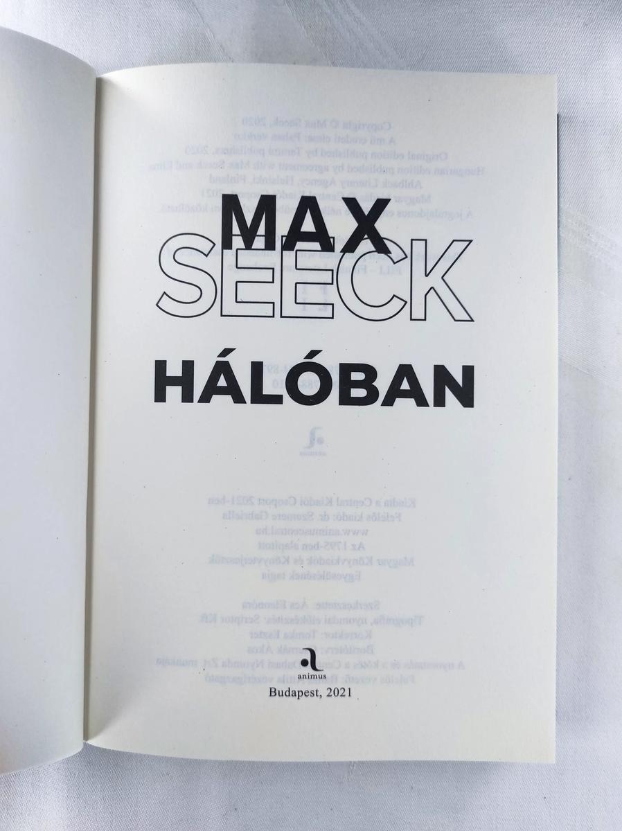 Max Seeck Hálóban könyv belső oldal