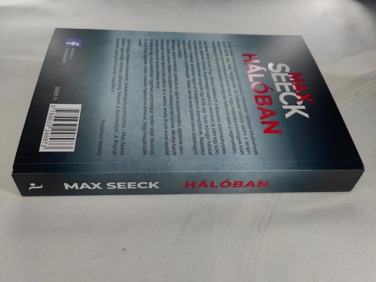 Max Seeck Hálóban könyv gerinc