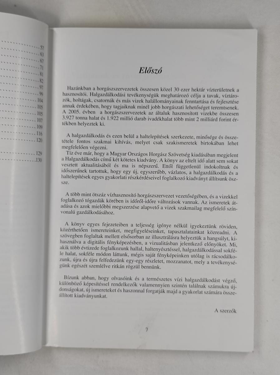 A halgazdálkodás gyakorlata könyv sérült szennylap és első oldal