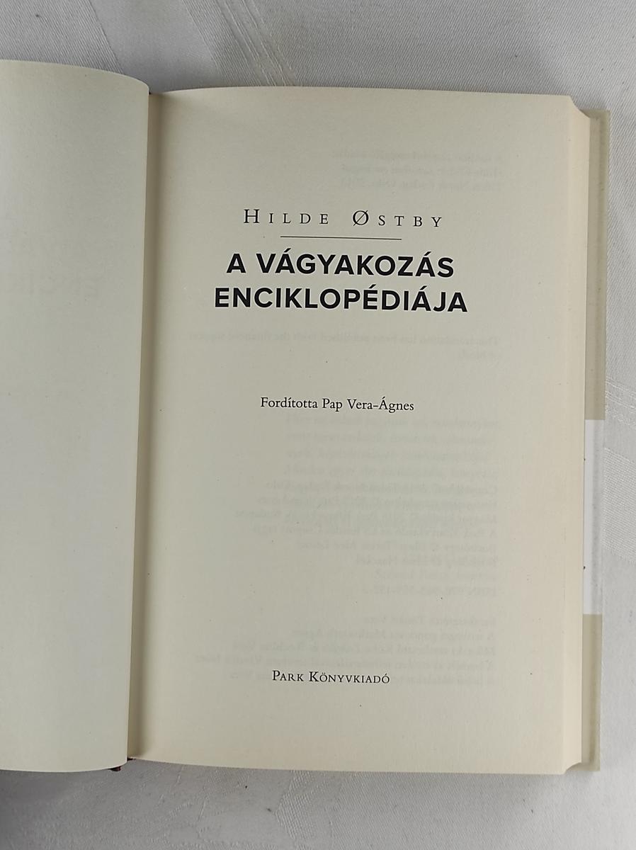 Hilde Østby A vágyakozás enciklopédiája könyv belső oldal